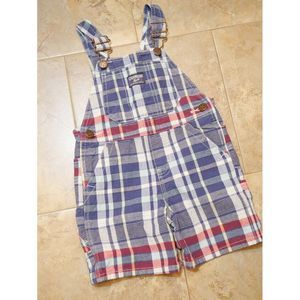 VTG OSHKOSH B'GOSH plaid Overalls - sz. 24 Mo.